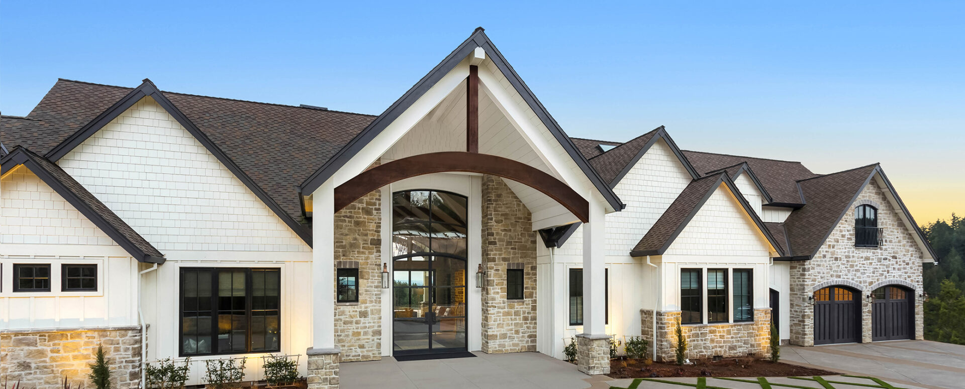 White And Brick Exterior Home