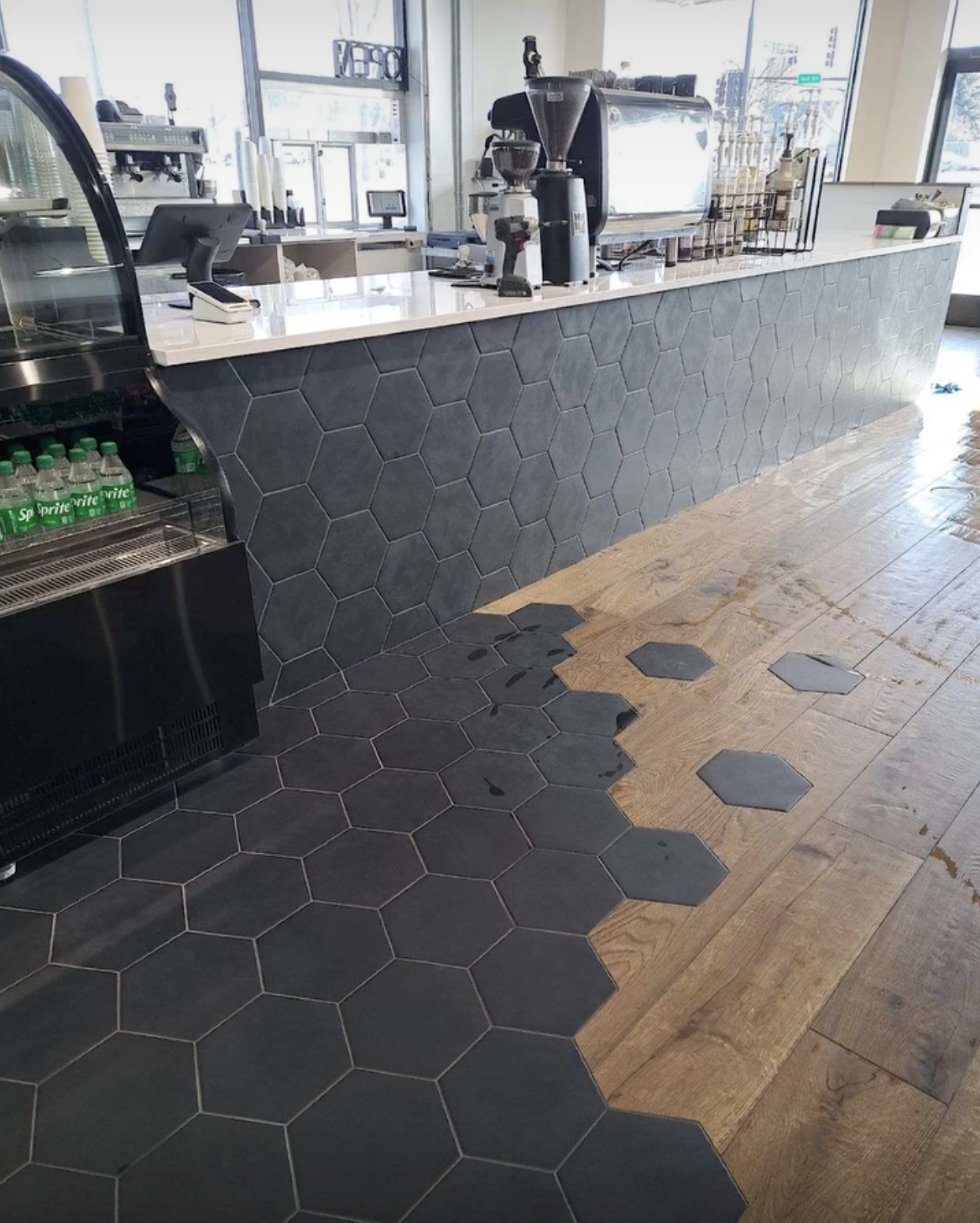 Goodness Coffee Company Floor Tile Installation