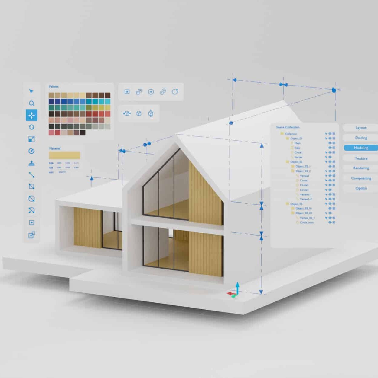 Architecture House Model Design Construction Building Architecture Software Concept D Rendering