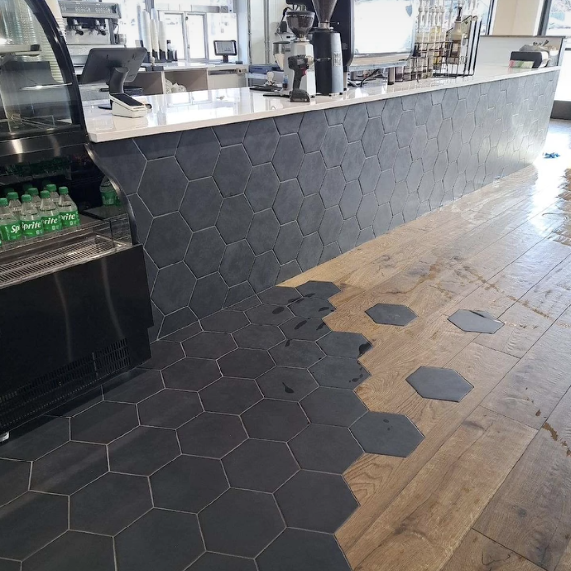 Goodness Coffee Company Floor Tile Installation